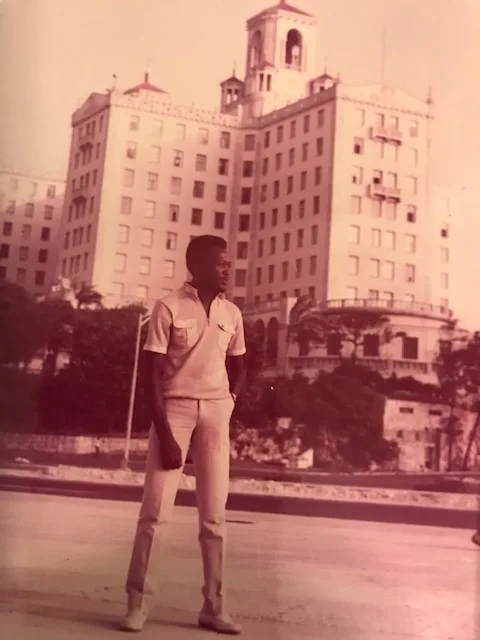 Abel in front of Hotel Nacional in central Havana