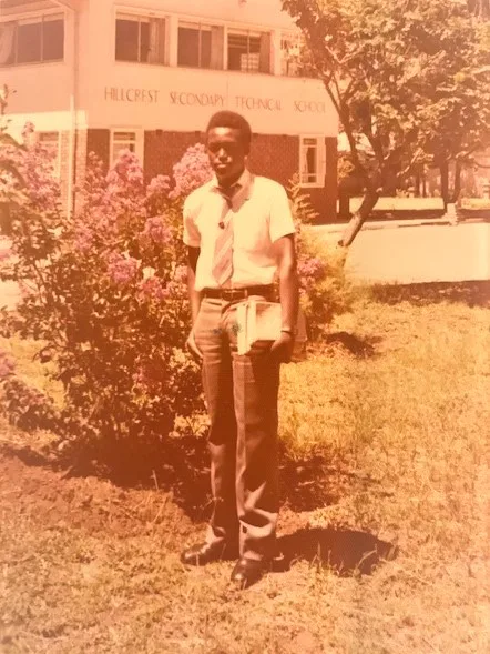 Abel during his fourth year at Hillcrest Secondary School in Zambia